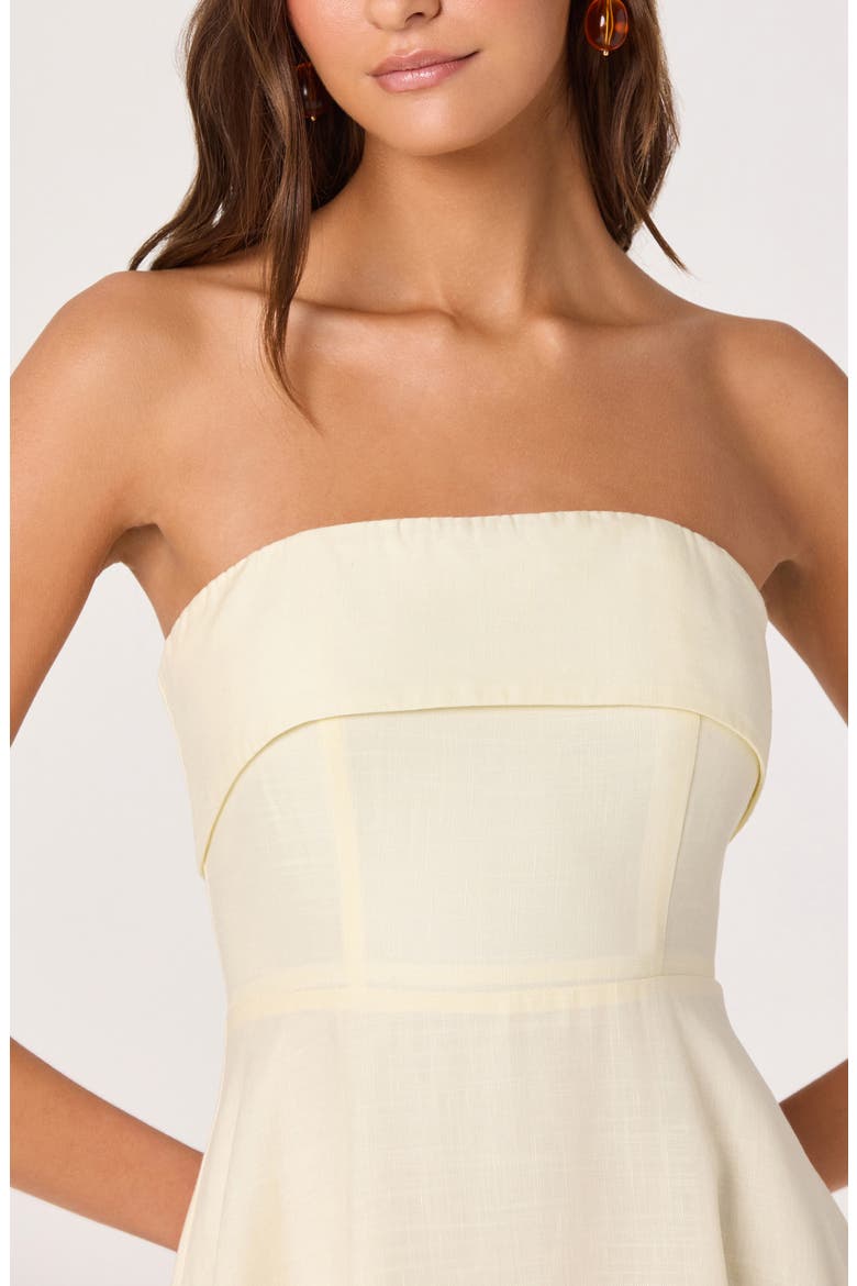 Ximena Placed Floral Strapless Dress, Alternate, color, RED YELLOW FLORAL