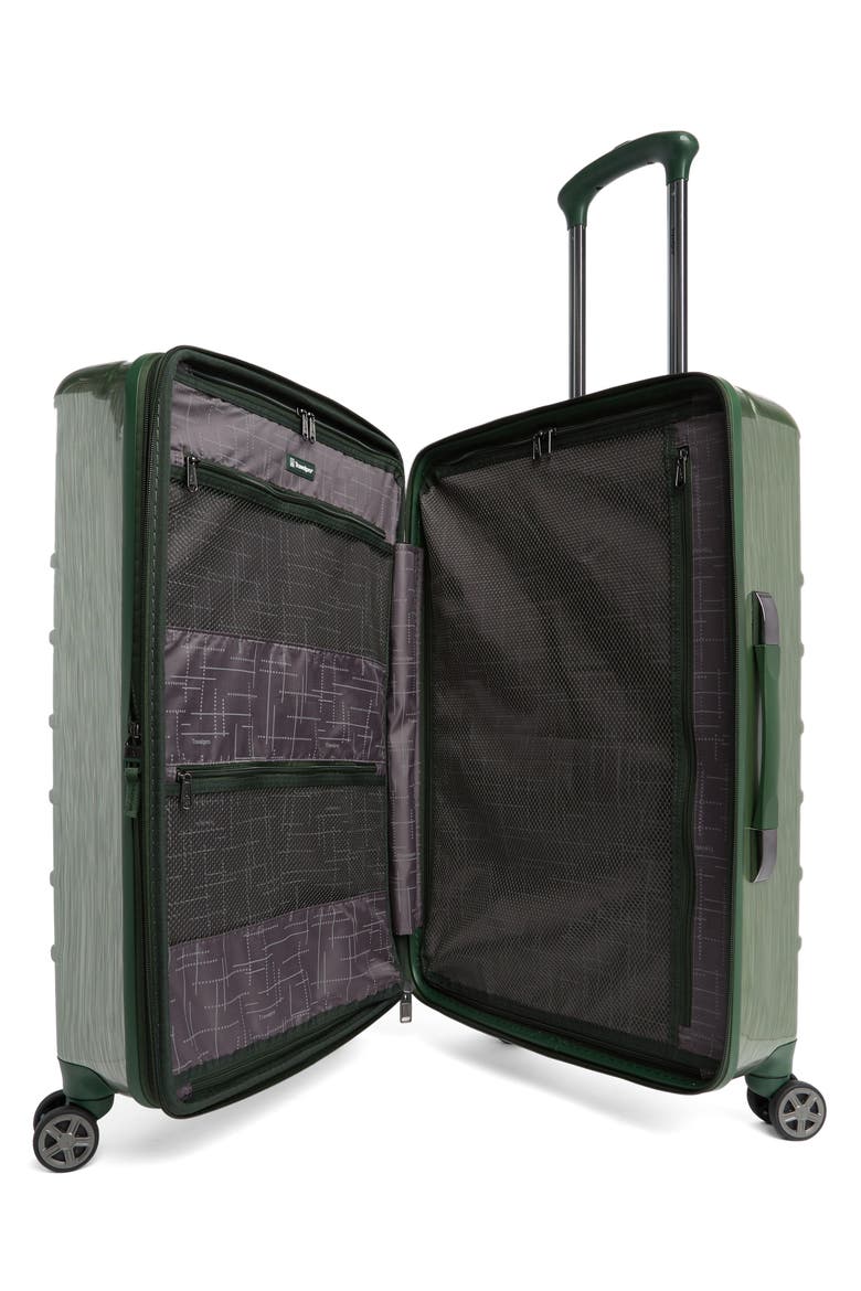 Rollmaster™ Lite 24" Expandable Medium Checked Hardside Spinner Luggage, Alternate, color, GREEN