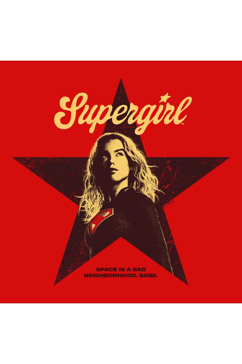 Girl's Supergirl Star Frame Kara  Graphic T-Shirt, Alternate, color, Red