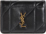 Saint Laurent Jamie Carré Rive Gauche Matelassé Leather Bifold Card Case