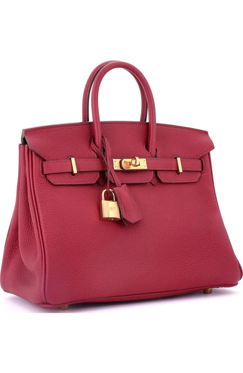 Pre-Owned Hermes Birkin Handbag Red Togo with Gold Hardware 25, Alternate, color,