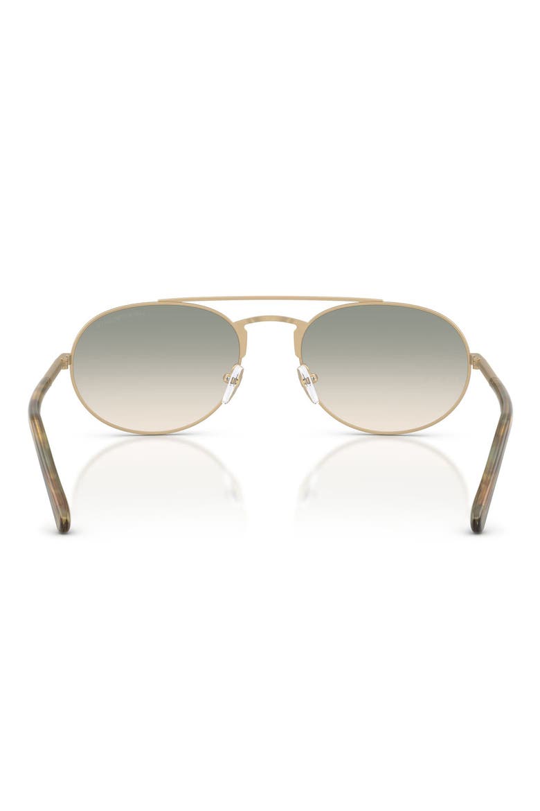 57mm Gradient Pilot Sunglasses, Alternate, color, MATTE PALE GOLD / BROWN GREEN