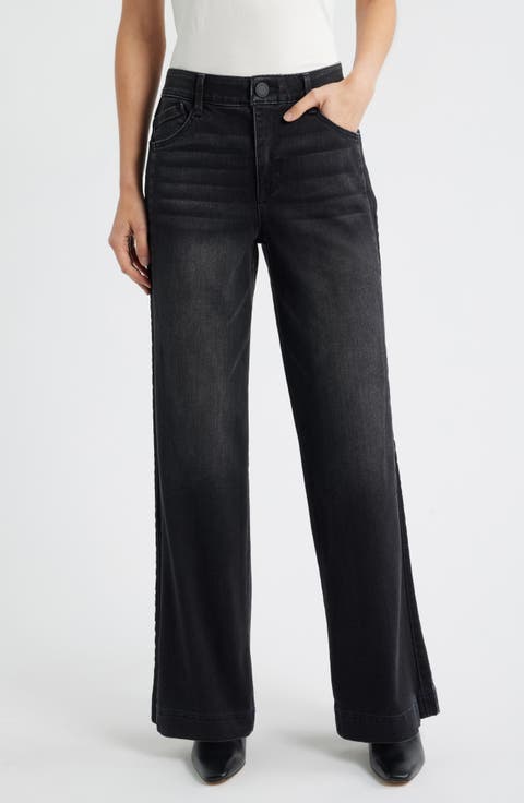 Gracie Skyrise Double Side Seam Wide Leg Jeans
