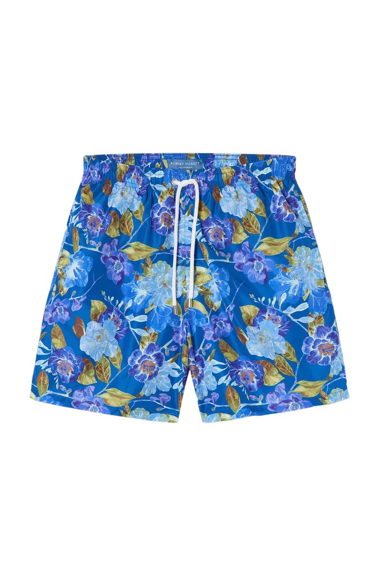 Robert Talbott Connery Drawstring Swim Trunk, Main, color, Blue