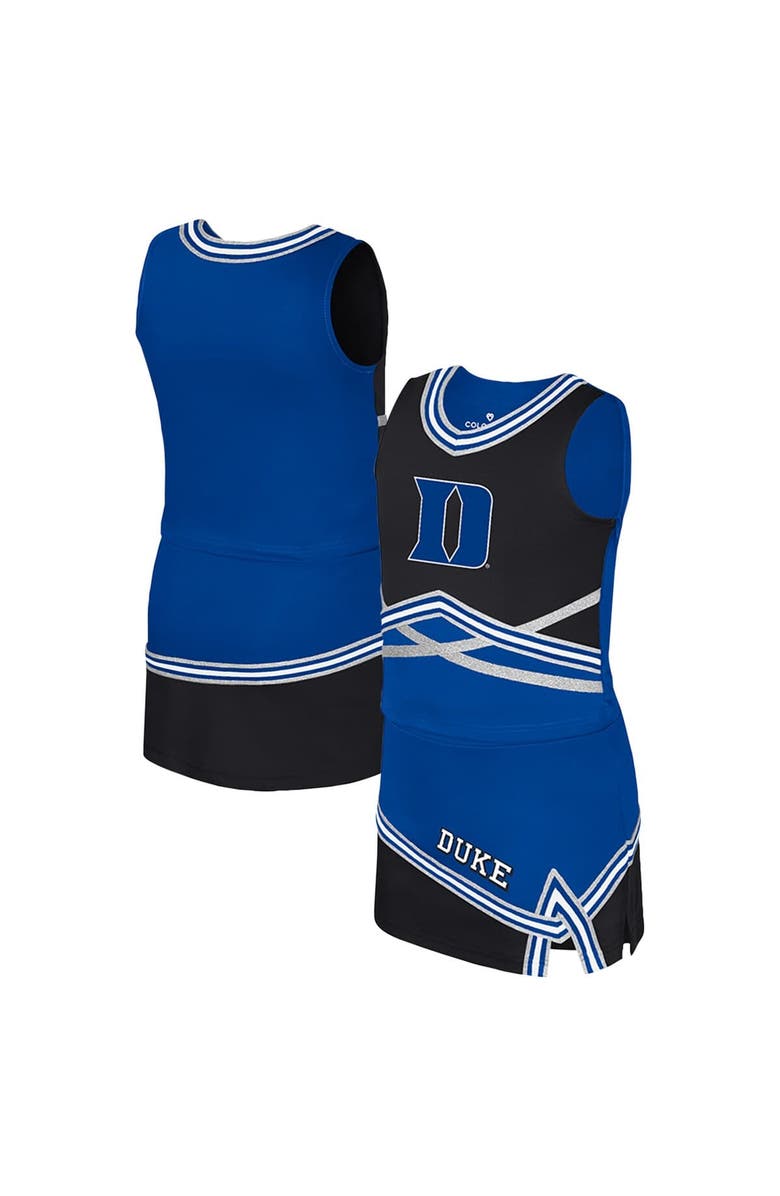 COLOSSEUM Girls Youth Colosseum Royal Duke Blue Devils Lollipop Park Cheer Two-Piece Set, Main, color, Royal