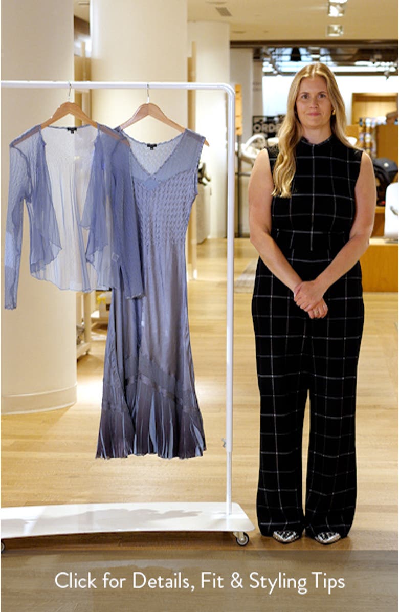 Tiered Charmeuse & Chiffon Cocktail Dress with Jacket, sales video thumbnail