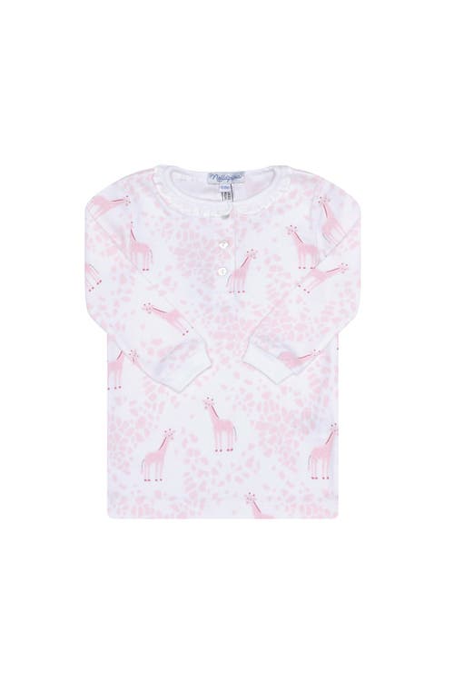 Nellapima Pink Giraffe Print Pajama In Pink
