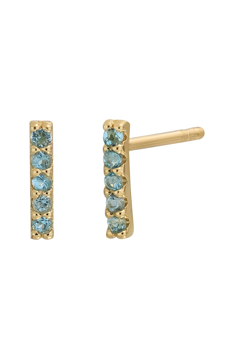 Bony Levy BLC 14K Gold & Topaz Linear Stud Earrings, Main, color, 