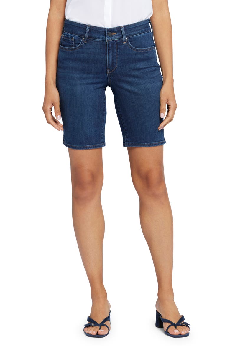 NYDJ Ella Side Slit Denim Shorts, Main, color, Palace
