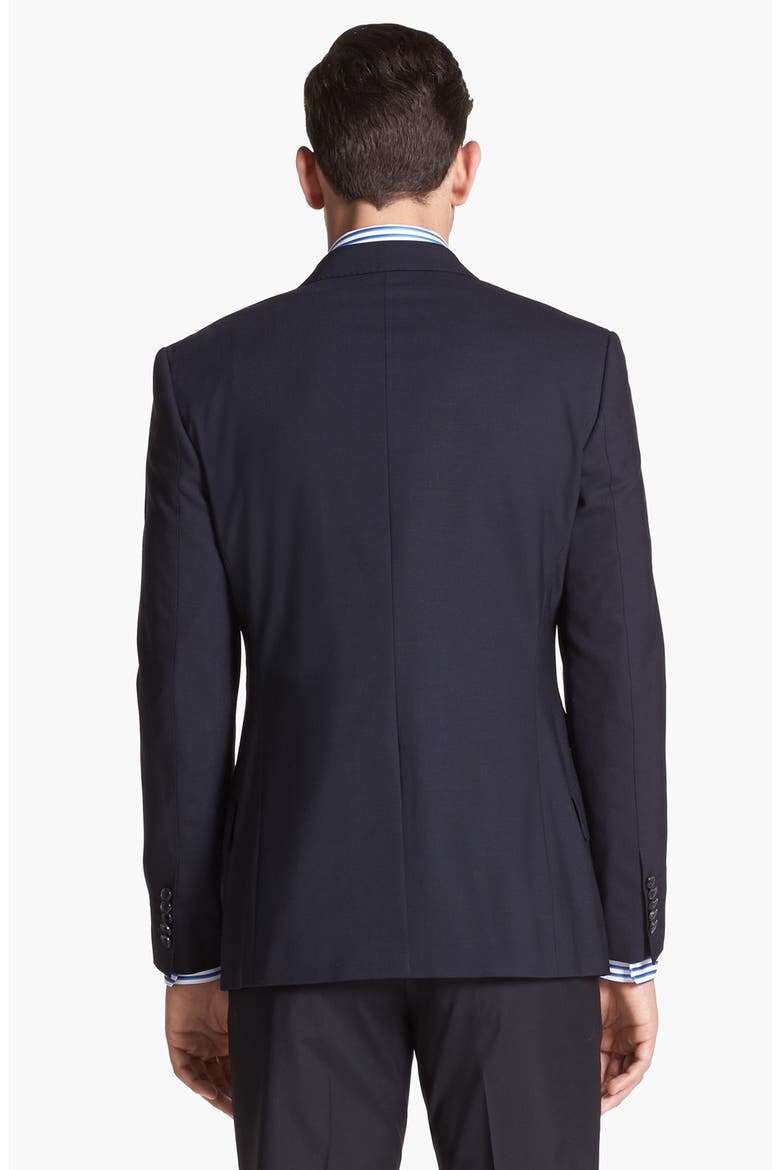 Wrinkle Free Stretch Wool Travel Suit, Alternate, color, BLACK
