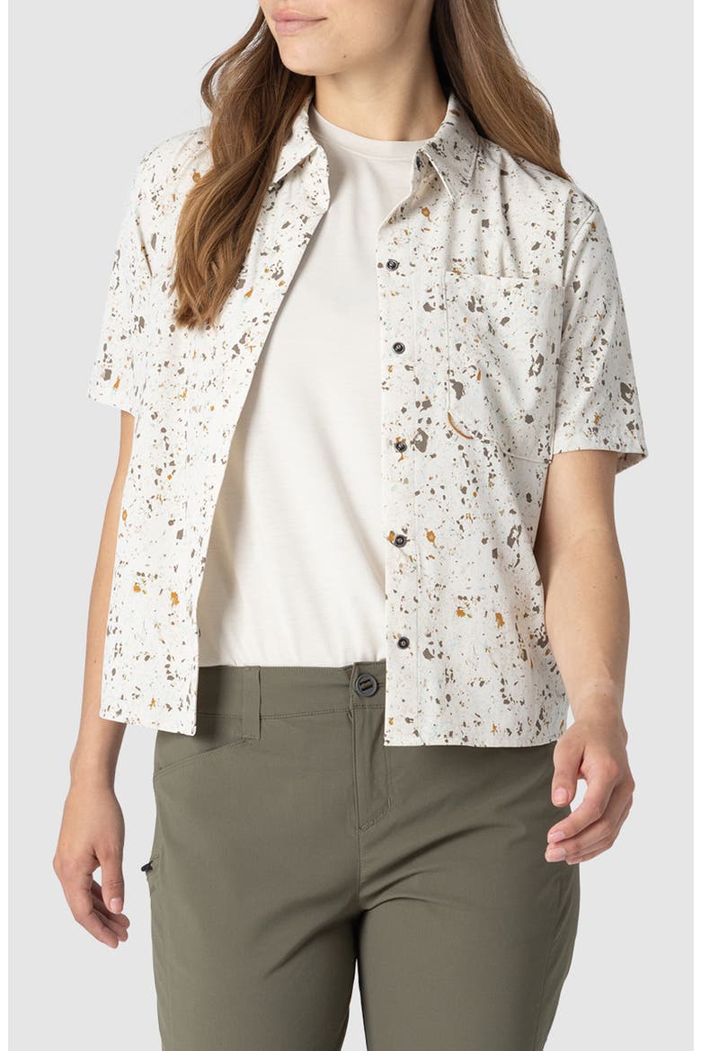 Astroman Short Sleeve Sun Shirt, Main, color, GRAVEL CREEKSIDE PRINT