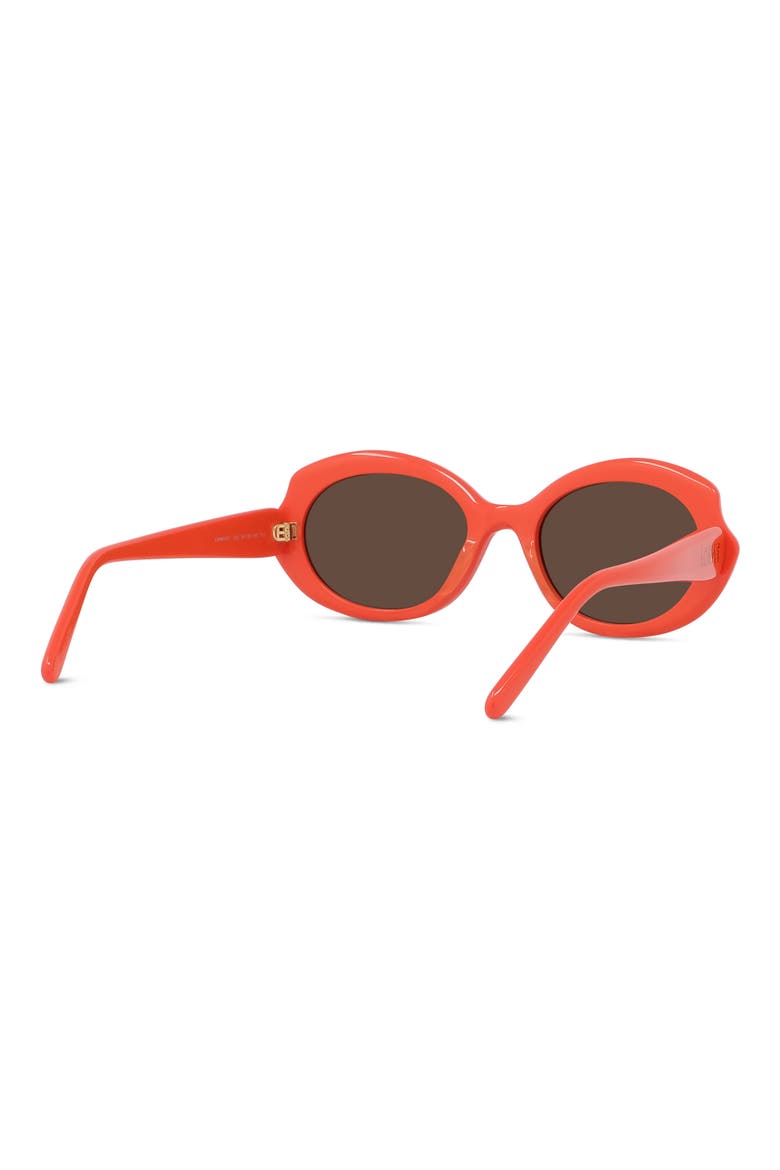 Thin Mini 54mm Oval Sunglasses, Alternate, color, SHINY ORANGE / BROWN