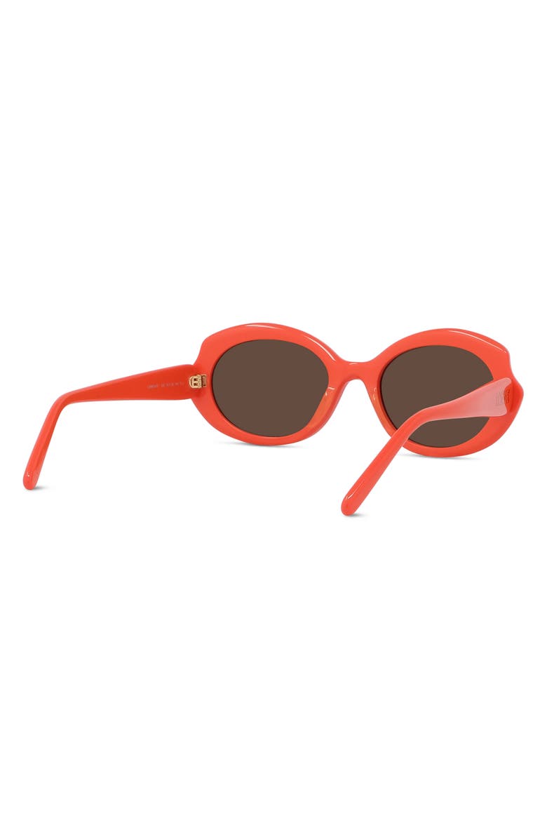Loewe Thin Mini 54mm Oval Sunglasses, Alternate, color, Shiny Orange / Brown