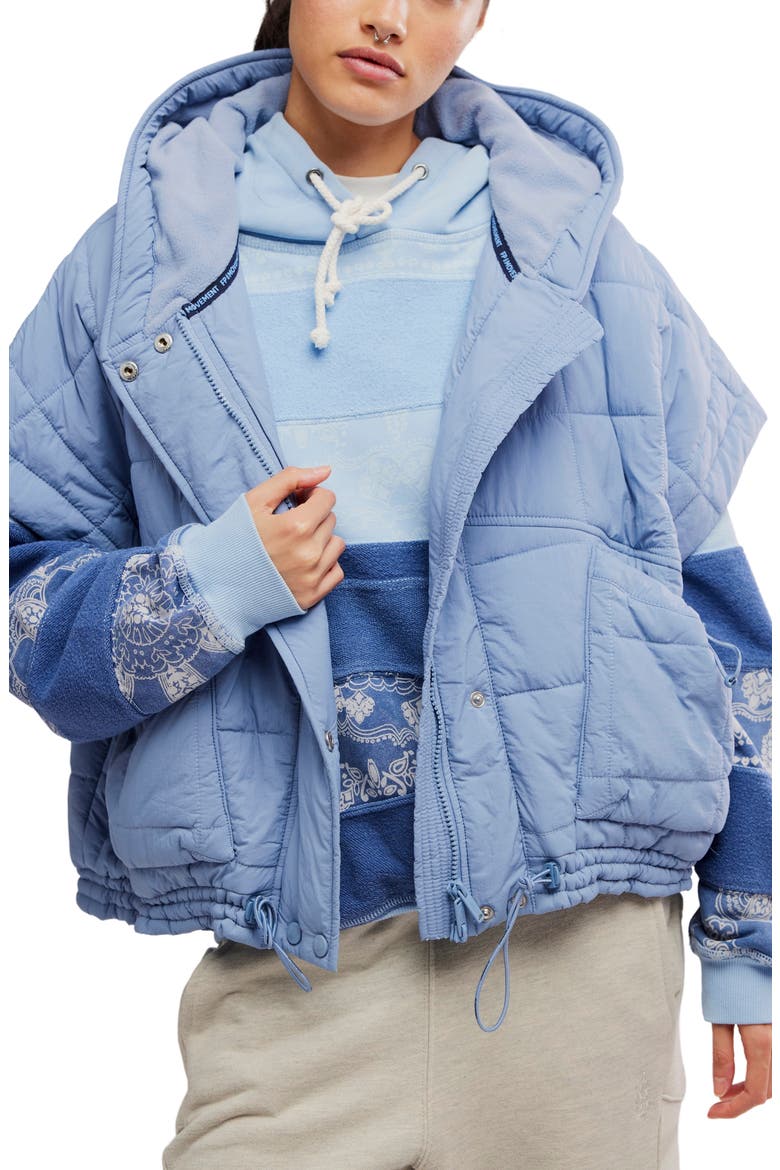 FP Movement Happy Trails Poncho, Main, color, BLUE/ GREY