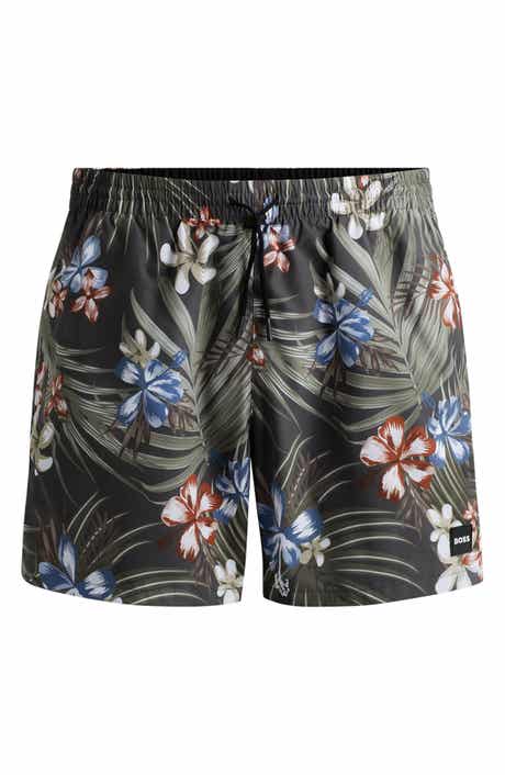 BOSS Pirhana Abstract Floral Swim Trunks