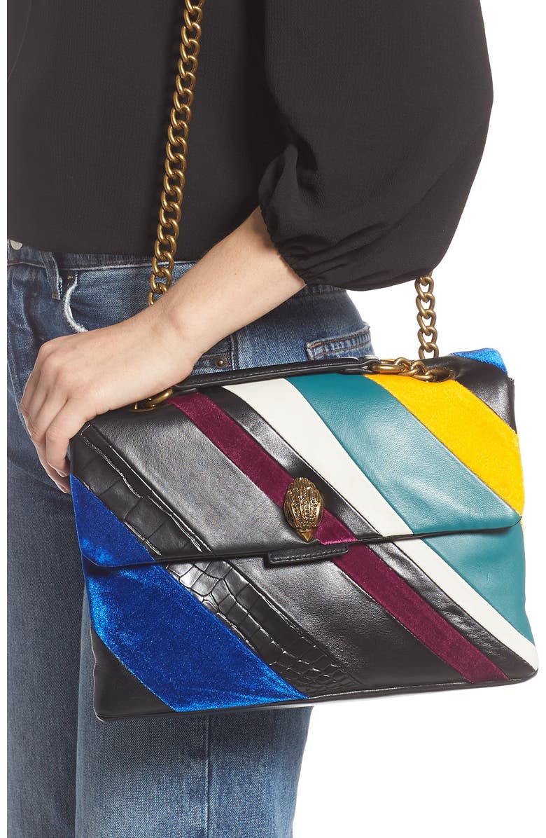 Kurt Geiger London Large Kensington Mixed Media Shoulder Bag, Alternate, color,