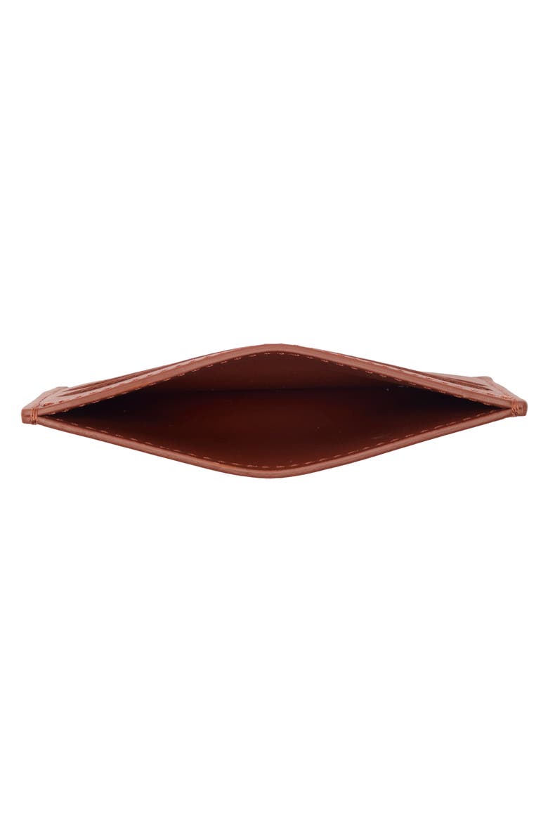 Le Roseau Leather Card Case, Alternate, color, BARK