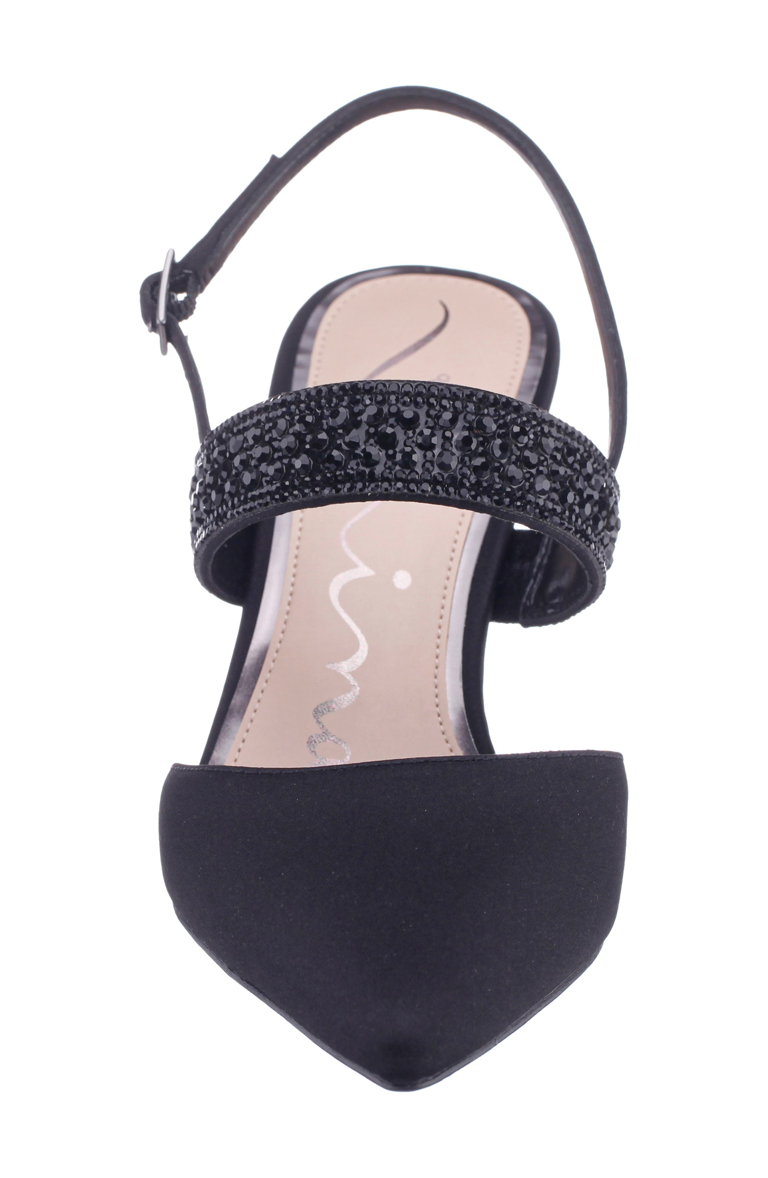 Nina Trista Pointed Toe Slingback Pump, Alternate, color, Black