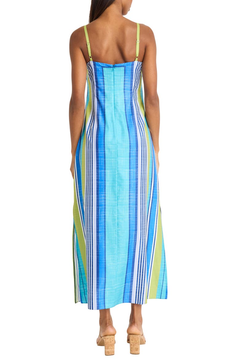 Side Slit Maxi Dress, Alternate, color, LIME/ BLUE