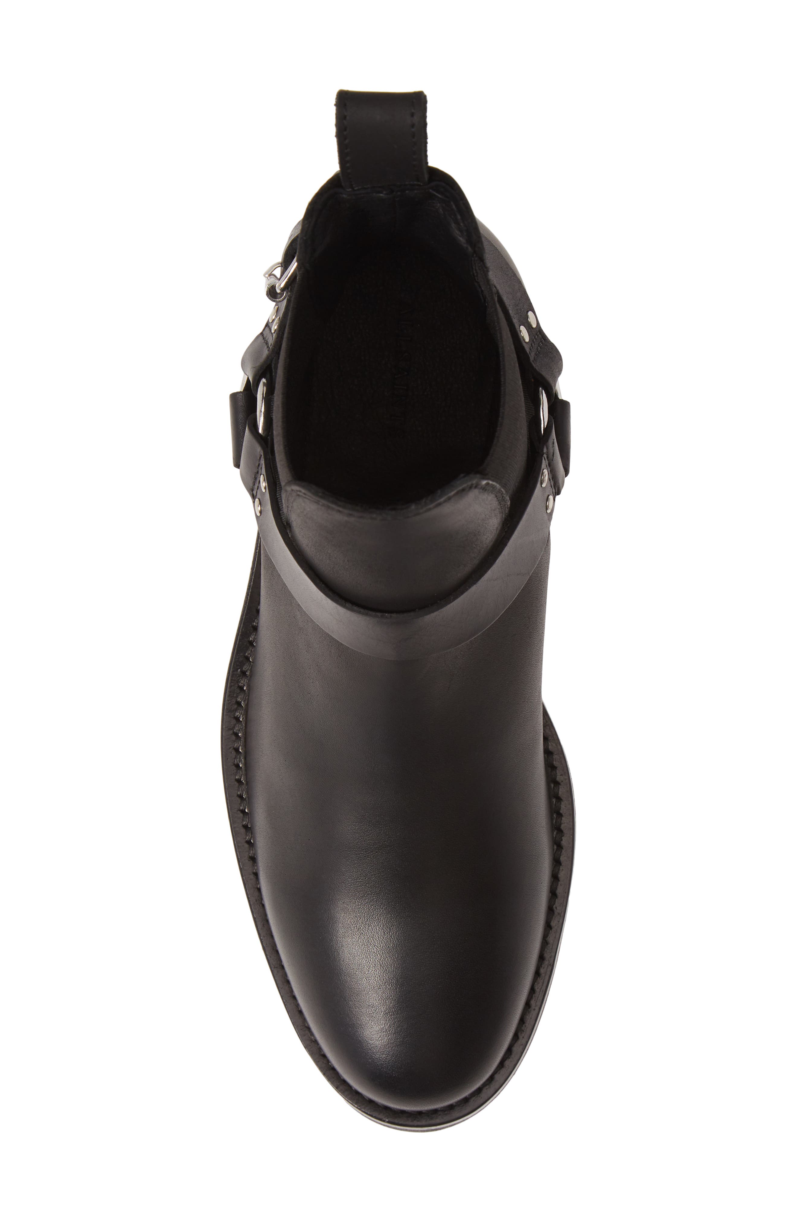 Salome Moto Boot, Alternate, color, BLACK LEATHER