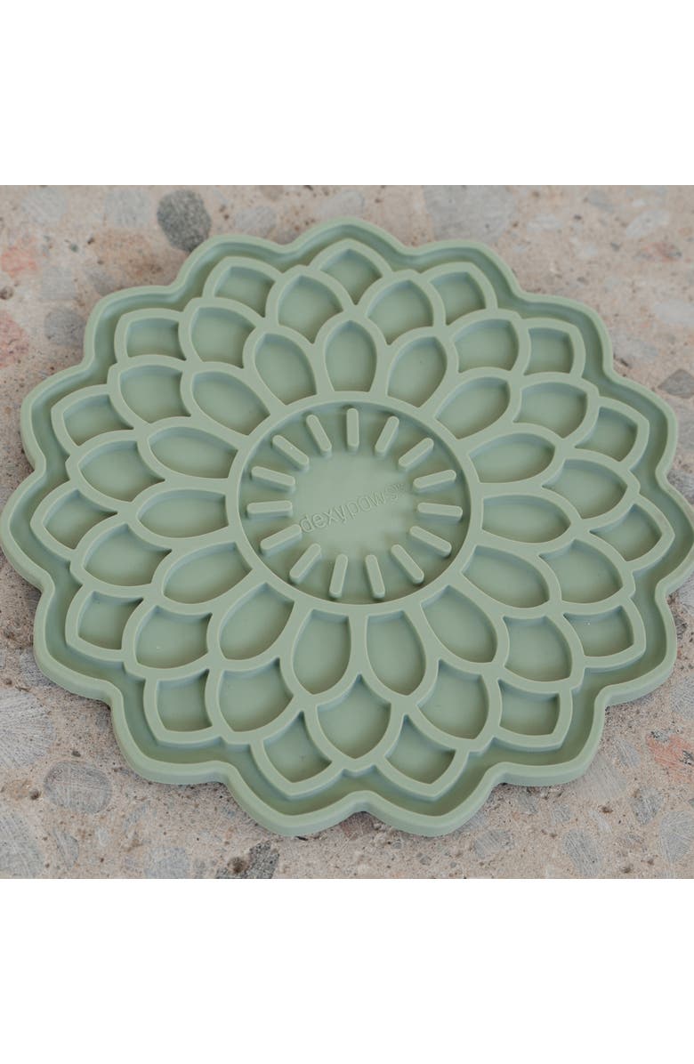Dexypaws Enrichment Lick Mat, Grooved Silicone, Alternate, color, Green