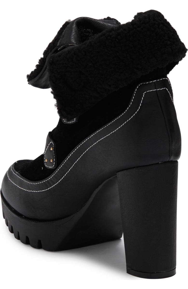 CHASE AND CHLOE Faux Shearling Lug Sole Boot, Alternate, color,