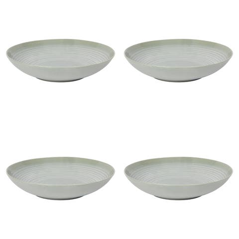 Set of 4 Aquarius Sage Individual Pasta Bowl 8.5 inch