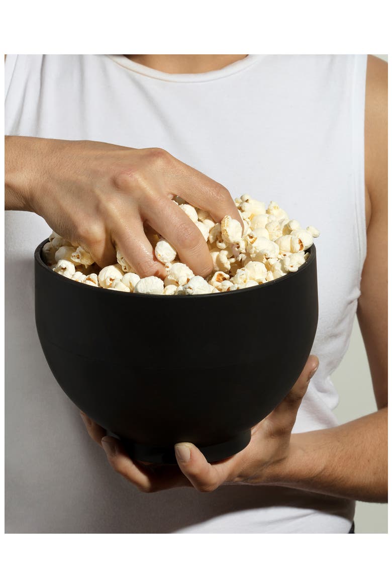 Personal Popcorn Popper Microwave Bowl, Alternate, color, CHARCOAL
