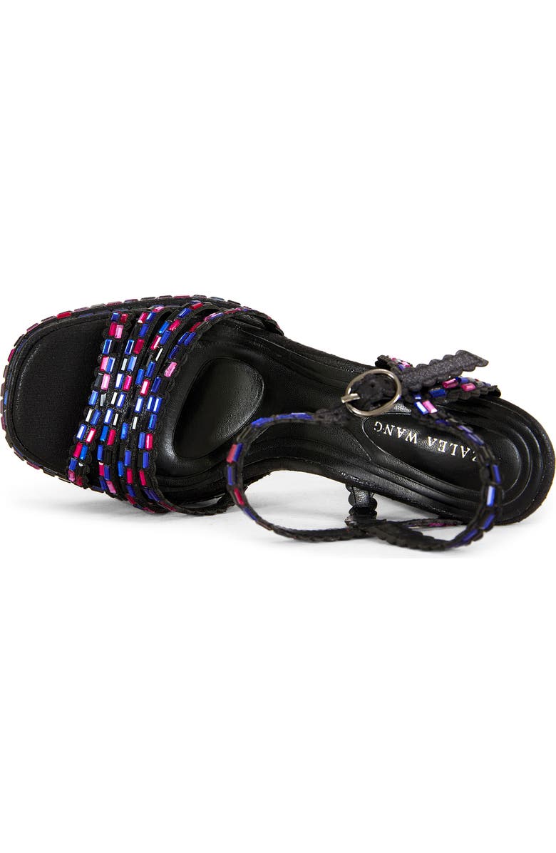 AZALEA WANG Birchsequin Ankle Strap Platform Sandal, Alternate, color, Black Multi