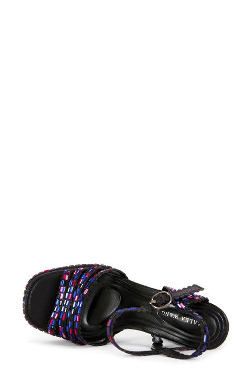 Azalea Wang Birchsequin Ankle Strap Platform Sandal In Multi