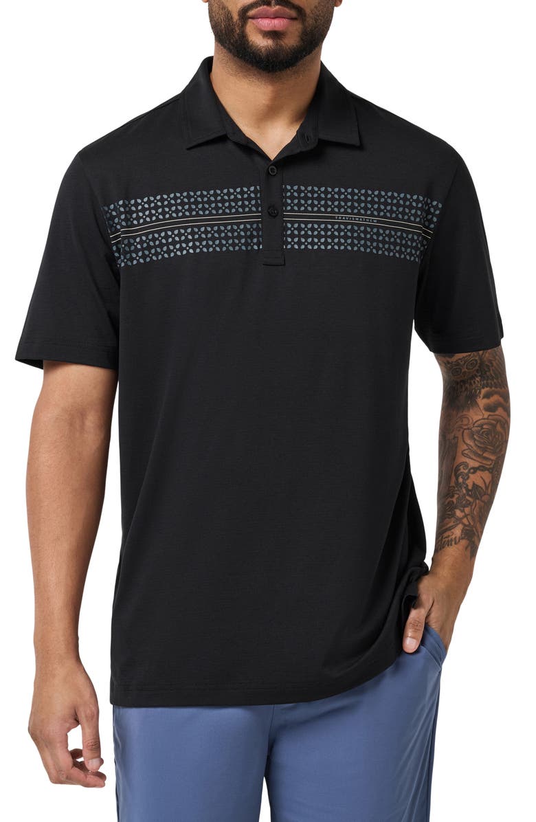 TravisMathew Performance Jersey Polo, Main, color, Black