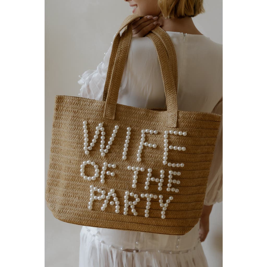 Untamed Petals Bach Party Pearl Tote In Brown