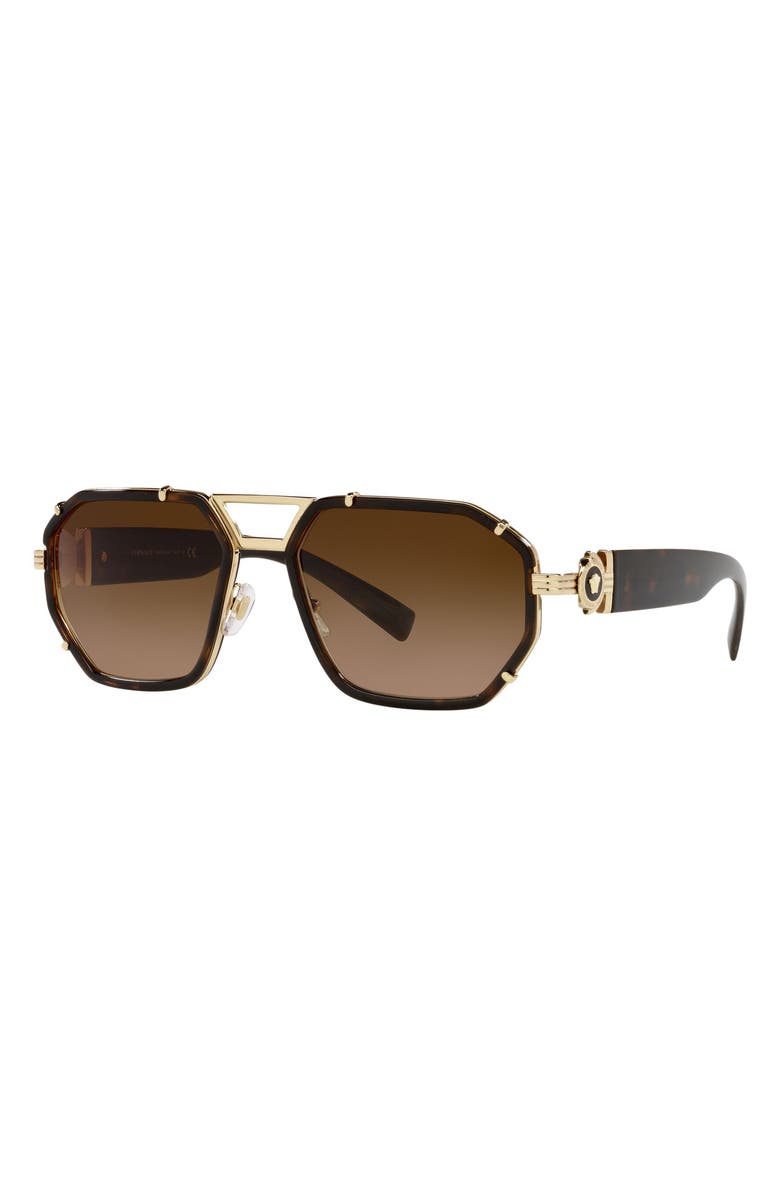 Versace 58mm Aviator Sunglasses, Alternate, color, 