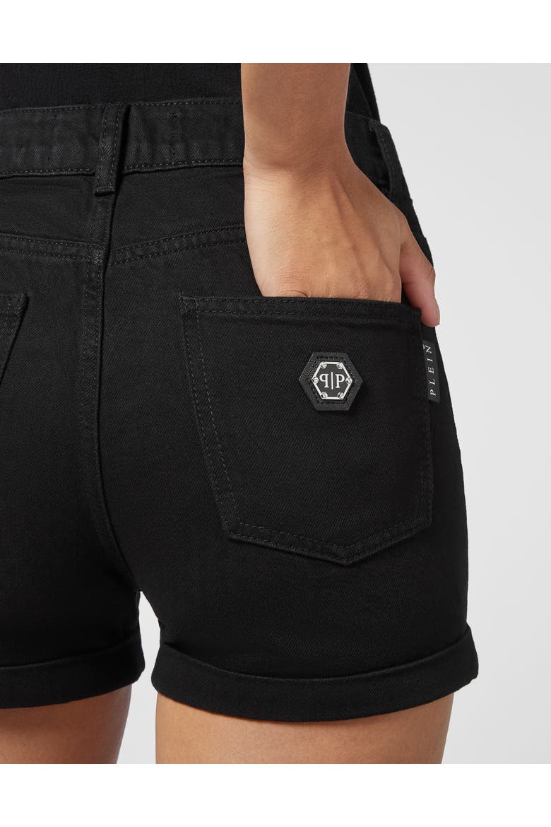 Denim Hot Pants Women, Alternate, color, DarkSide