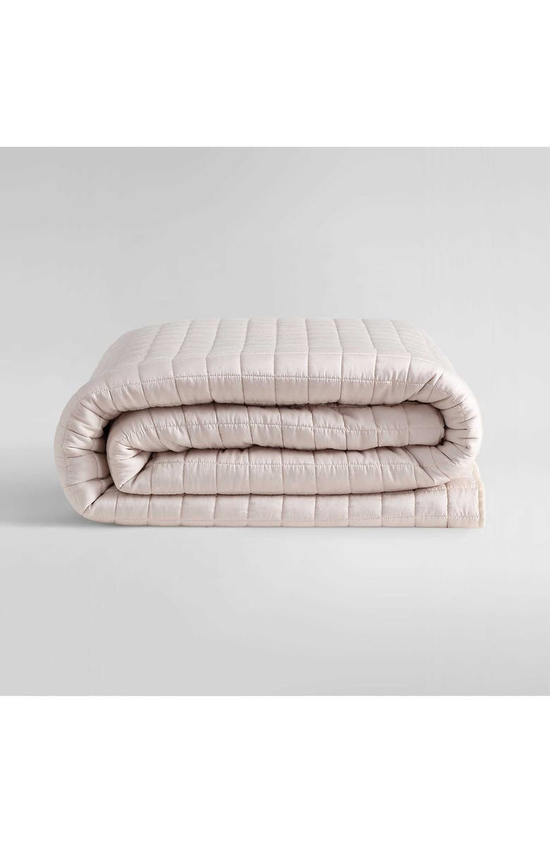 Calvin Klein Signature Quilted Comforter & Shams Set, Alternate, color, Light Pink