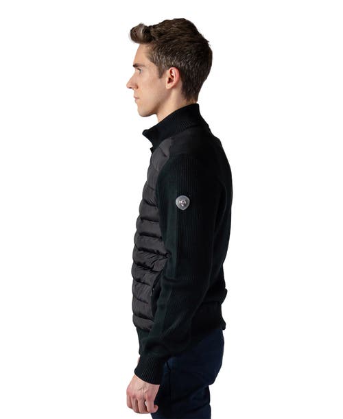 Woodpecker Hybrid Knit Jacket In Black