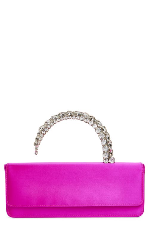 L'alingi Malika Jewel Handle Clutch In Hot Pink