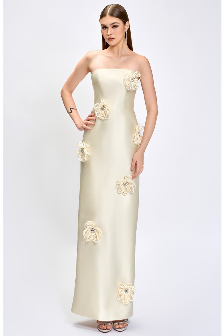 Kezia 3D Floral Maxi, Main, color, CREAM