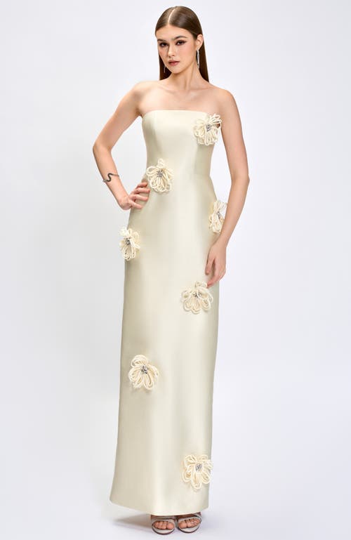 Bariano Kezia 3d Floral Maxi In White