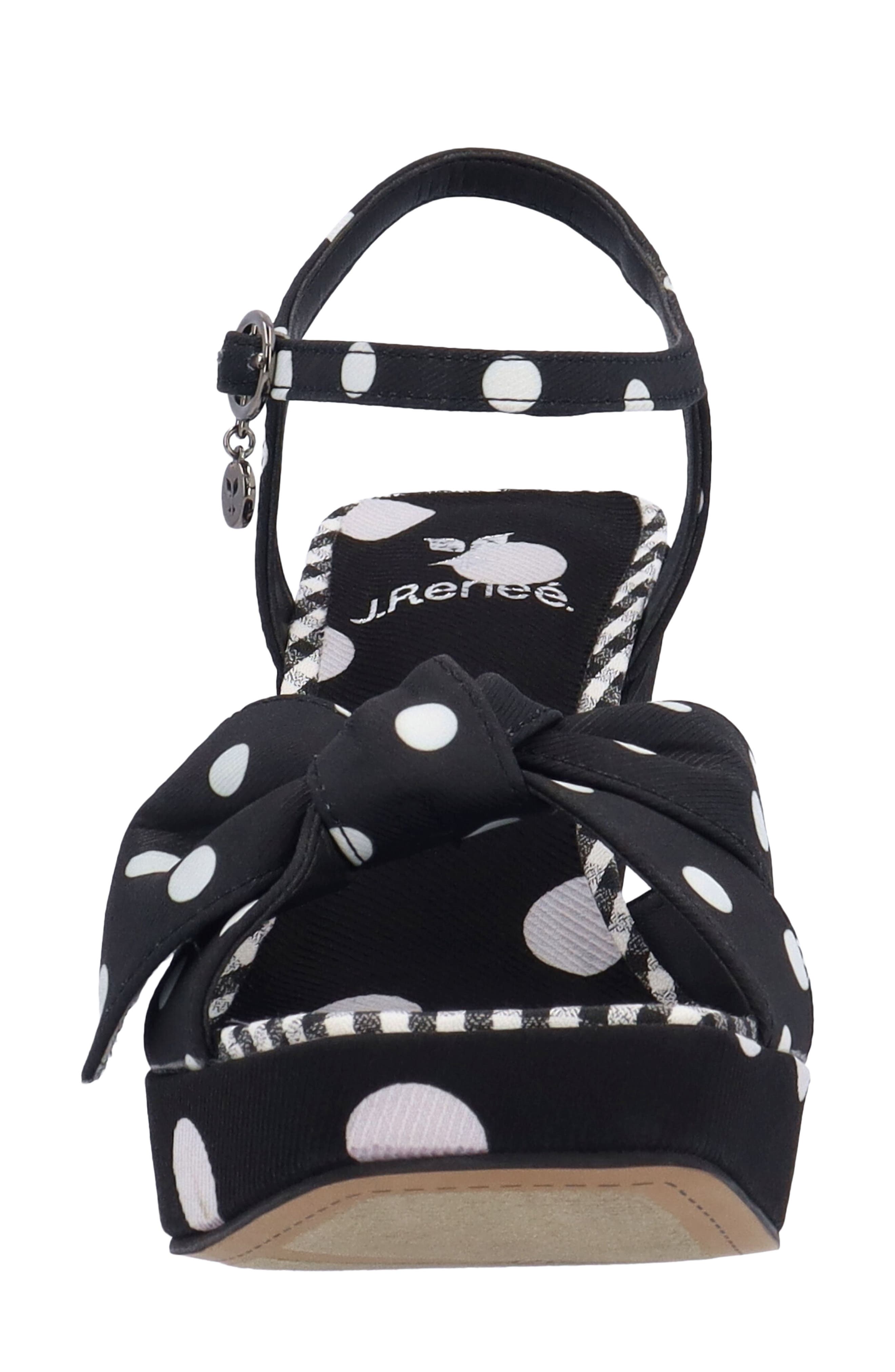J. Reneé Burkett Platform Sandal, Alternate, color, Black/ White