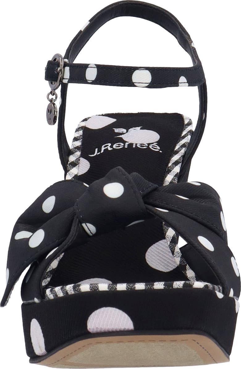J. Reneé Burkett Platform Sandal, Alternate, color, Black/ White
