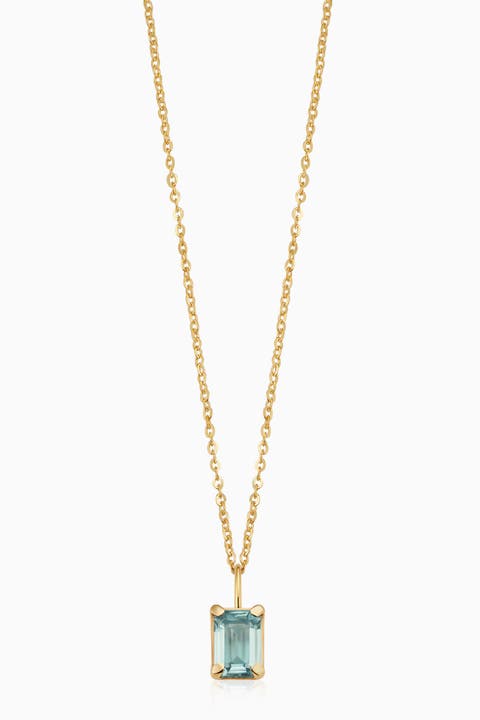 14K Gold Date Me Birthstone Pendant Necklace