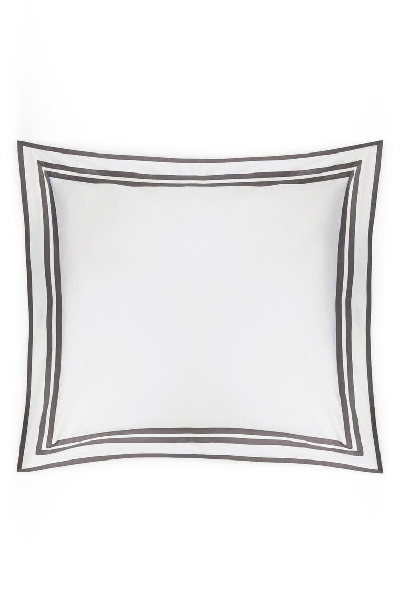 Matouk Meridian Euro Sham, Main, color, Charcoal