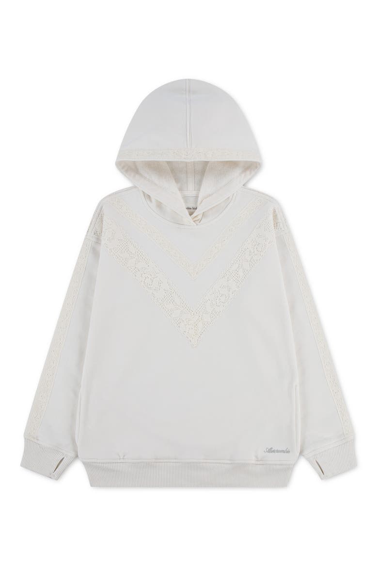 Kids' Lace Trim Hoodie, Main, color, JET STREAM