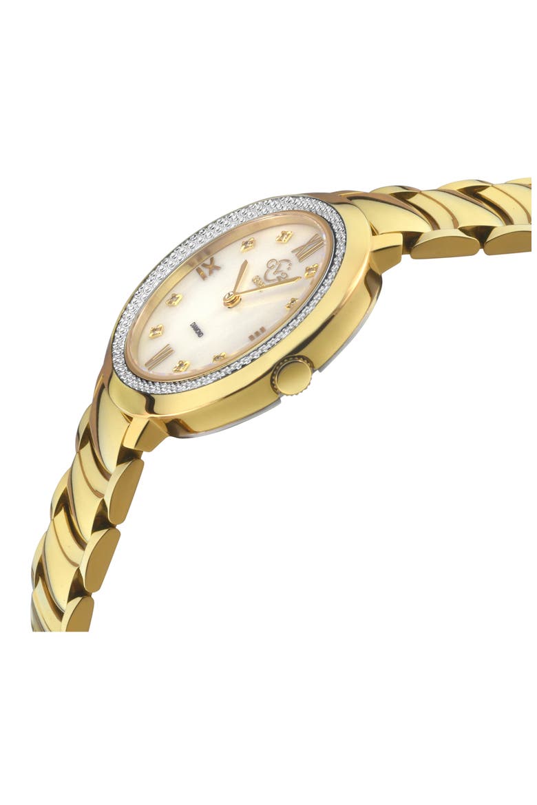 Amalfi Mother-of-Pearl Swiss Diamond Watch, 34mm - 0.04ct., Alternate, color, GOLD