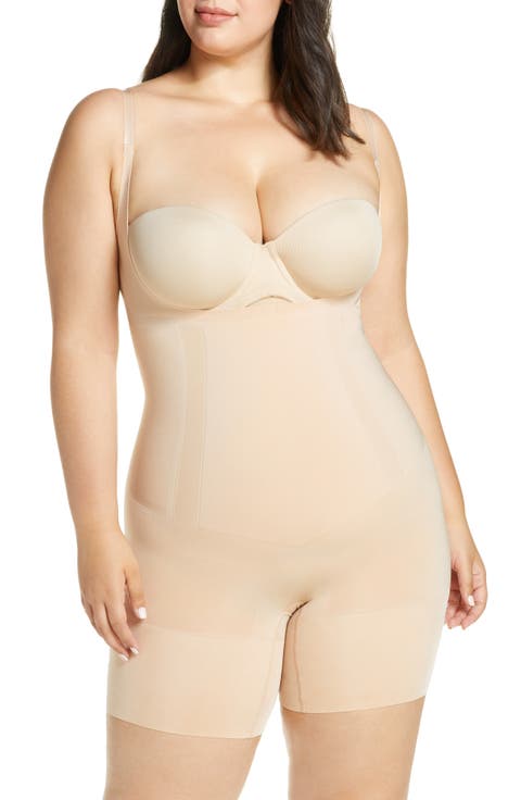 SPANXsculpt™ OnCore Open Bust Mid Thigh Bodysuit (Plus Size)