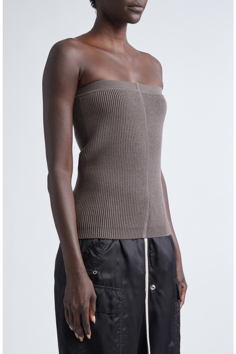 Rib Virgin Wool Blend Tube Top, Alternate, color, DARKDUST