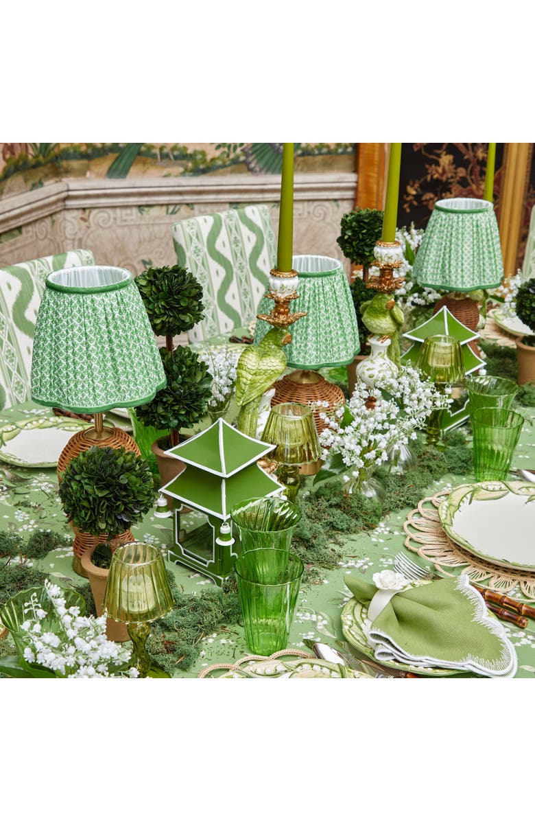 Mrs. Alice Green Lotus Lampshade, Alternate, color, Green