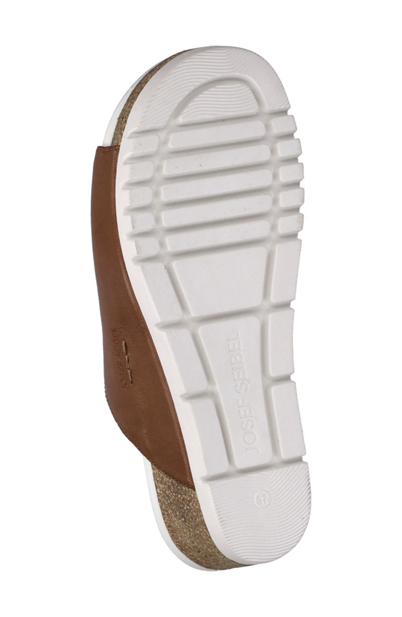 Josef Seibel Quinn 01 Wedge Sandal, Alternate, color, Cognac