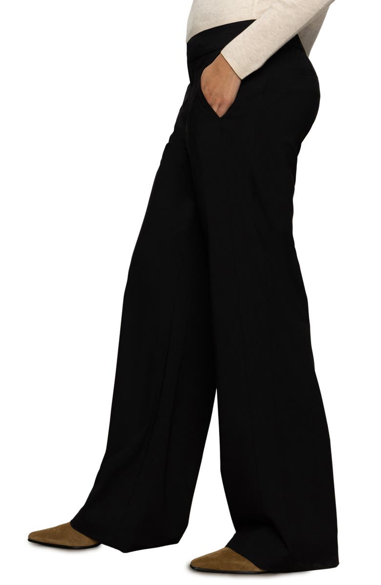 Sanctuary Modern Gab Wide Leg Pants, Alternate, color, Black